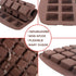 Webake Mini Brownie Pan, Square Silicone Baking Mold for Keto Fat Bomb, Chocolate