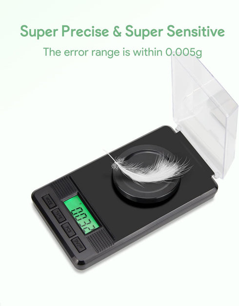 Milligram Scale 50g/0.001g, Digital Mg Scale with Calibration Weight, High Precision for Jewelry, Powder, Medicine