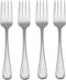 Oneida Satin Sand Dune Everyday Flatware Salad Forks, Set of 4