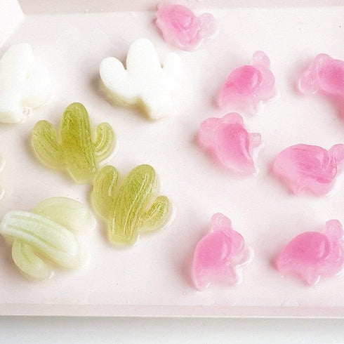Fewo 8-Cavity Cactus Ice Cube Tray - Cacti Silicone Mold for Chocolate, Candy, Baking, Set of 2