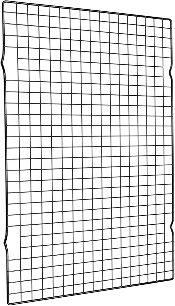 BRIOUT Cooling Rack for Baking, 16x10 Inches Thick Wire Cookie Rack, Oven Safe, Fits Half Sheet Pan, Black
