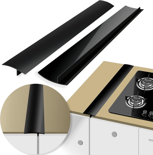 Kitchen Stove Counter Gap Cover, Silicone Gap Filler for 21 Inches Black Stove and Counter