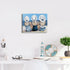 Coastal Wall Art - Nautical Beach Decor Canvas Prints for Bedroom and Living Room, Blue Beach Swimsuit Painting