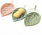 Chinshwehaw Leaf-Shaped Soap Dish Set, 2-Tier Soap Holder Drain Rack, Leaf Design -