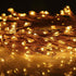 200 Qbis Warm White Cluster Lights on Thin Copper Wire, Micro LED USB Plug in Christmas Fairy Lights, Timer, Multi