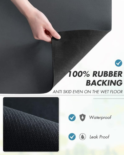 AMOAMI Coffee Mat, Rubber Backed Absorbent Dish Drying Mat for Kitchen Counter, Coffee Bar Accessories