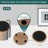 Minacun Set 8, 4.3 Inch Wood Coasters for Drinks of Absorbent Coaster, Drinks Coasters for Coffee Tabletop Protection