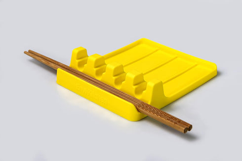 Large Silicone Spoon Rest - Cooking Utensil Holder with Drip Pad Walls, BPA-Free Spatula Rest for Kitchen Countertop