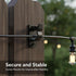 80Pack Outdoor String Light Clips Screw-in Hooks,Weatherproof Cable Hangers and Clips for Hanging Fairy Lights