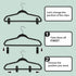Trgowaul Thin Velvet Hangers Clips, Strong Finger Clips for Pants (20pc, Black)