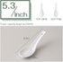 DOWAN Asian Soup Spoons - Set of 12, 5.3 Inch White Ceramic Dessert Spoons for Pho, Miso, Ramen