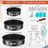 RFAQK 100pcs Cake Pan Sets for Baking, 3 Non-Stick Springform Pans Set, Icing Tips, Cake Leveler