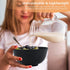 Homienly Wheat Straw Dinnerware Set - 40-Piece Dish Set for 8, Reusable Dinner Plates, Bowls & Cups (Black)