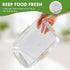 Divided Serving Tray with Lid and Handle, Snackle Box Container with 4 Compartments, Clear Serving Platters and Trays,