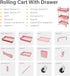 Sorgion 3 Tier Rolling Cart Organizer,Laundry Room Bathroom Organizers and Storage Office Shelves Mobile Shelving Unit