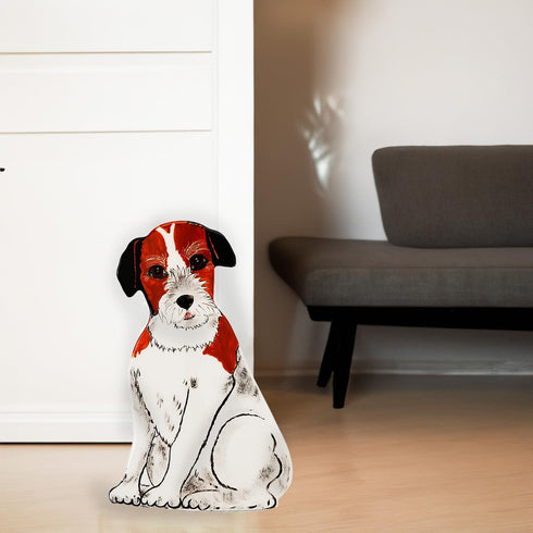 Pavilion Gift Company Chloe-Jack Russell Small Dog Vase, Brown, White, Black