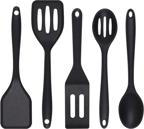 Small Spatulas 5PCS, Easy to Clean Silicone Turner, Flexible Brownie Spatula for Kitchen Use, Mini for Fish and Rice