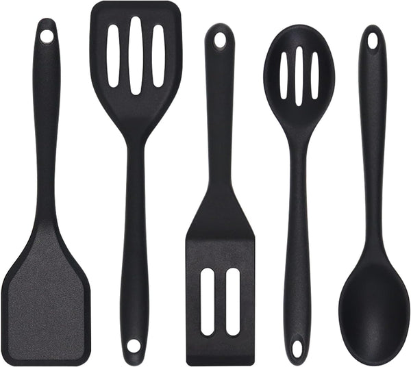 Small Spatulas 5PCS, Easy to Clean Silicone Turner, Flexible Brownie Spatula for Kitchen Use, Mini for Fish and Rice