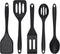 Small Spatulas 5PCS, Easy to Clean Silicone Turner, Flexible Brownie Spatula for Kitchen Use, Mini for Fish and Rice