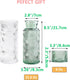 Buminee 21.6Oz Set 6Oz Mouthwash Dispenser for Bathroom, Vintage Glass Water Carafe with Tumbler Lid, Bedside Carafe