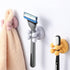 Silicone Toothbrush Holders - 6Pcs Razor Hooks, Adhesive Wall Mounted for Hanging Towel Key Plug Cable, Pink