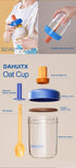 2 Pack 13.5 oz Overnight Oats Containers with Lids and Spoons, Breakfast Yogurt Cup to Go, for Milk, Cereal, Oatmeal