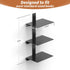 6 2 Pack Floating Invisible Bookshelves for Wall, Tier Heavy Duty Metal, Black Vertical Spine Book Tower, Wall Mounted