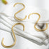 20Pcs Heavy Duty Gold S Hooks, Aluminum Alloy Universal Hooks for Bathroom, Kitchen, Cloakroom, Pots, Pans, Cups
