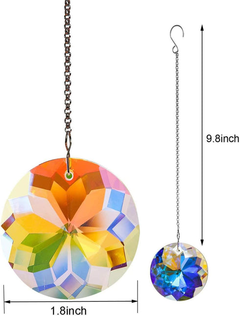 1.77 inches Colorful Glass Crystal Prism Pendant Suncatcher