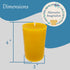 100% Pure Beeswax Candle - Medium Pillar Candle, 60 Hour Burn Time, 3x4 Inch - Alternative Imagination
