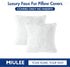 MIULEE Pack of 2 Luxury Faux Fur Throw Pillow Covers - Decorative Plush Pillow Case for Sofa, Bedroom, 16x16 Inch, White