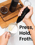 Elementi Electric Milk Frother Handheld, Matcha Whisk, Red Drink Mixer