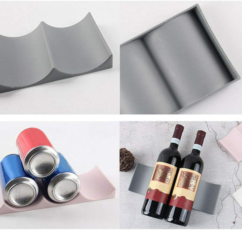 European Style Wine Rack, Modern Anti-Slip Table Top Holder for Kitchen Storage, Dark Gray (1pc)