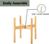Wood Plant Stand, 12.2" x 13.8" Indoor Outdoor, Wooden Single Floor Pot Holder, Natural Plant Stand, Assembly Required