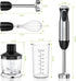 Bonsenkitchen Immersion Blender, 20 Variable Speeds & Turbo, 4-In-1 Stainless Steel Handheld Mixer with Accessories