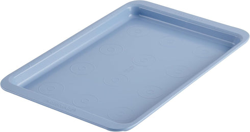 Farberware Easy Solutions Nonstick Bakeware - 10 Inch x 15 Inch Cookie Pan with Drop Zones, Blue