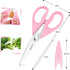 iBayam Kitchen Scissors, 8.5" All Purpose Shears with Sheath, Pink Kitchen Accessories, Home Essentials, Gadgets