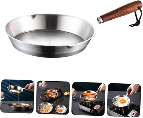 Mini Pancake Frying Pan, Stainless Steel Saucepan, Portable Griddle Chef Pan, Multi-use Egg Pan