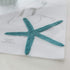 Embroidered Teal Starfish Sheer Curtains, 84 Inch Long Rod Pocket Drapes for Living Room, 52 x 84 Inch 1 Panel
