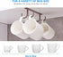 FOMANSH 12 Mug Rack Under Cabinet - Coffee Cup Holder, Mugs Hooks Under Shelf, Display Hanging Cups Drying Hook for Bar