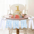 VitalCozy 1st Blue One High Chair Banner for Girls Boys First Birthday High Chair Banner Sweet One Bow Floral Garland