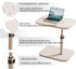 360 Pedestal Adjustable C Shaped End Tables for Small Spaces Side TableDesktop can Turn and The Height of The Sofa Side