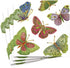 Caspari Jeweled Butterflies Paper Cocktail Napkins - Pearl, Four Packs of 20