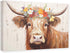 CXHOSTENT Highland Cow Canvas Wall Art - Rustic Animal Painting for Kitchen Decor, 12.00" x 18.00"