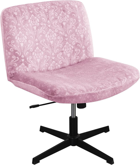 Criss Cross Chair Cover Pink Armless Chair Slipcover Office Desk Chair Covers