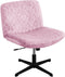 Criss Cross Chair Cover Pink Armless Chair Slipcover Office Desk Chair Covers