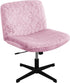 Criss Cross Chair Cover Pink Armless Chair Slipcover Office Desk Chair Covers