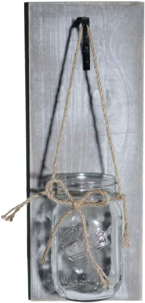 OCTMUSTARD Decorations,Set Rustic Wall Decor Mason Jar Sconces Decor with Led Lights for Home Kitchen Farmhouse