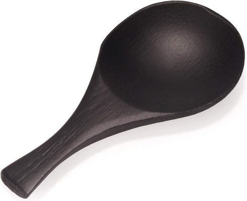 BambooMN 3.5" Small Solid Bamboo Round Scoop - Black - 10pcs