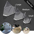 Hipiwe Acrylic Triangle Display Holder - 5 Packs Clear Plastic Easel Stands for Geodes, Rocks, Minerals, Medium
